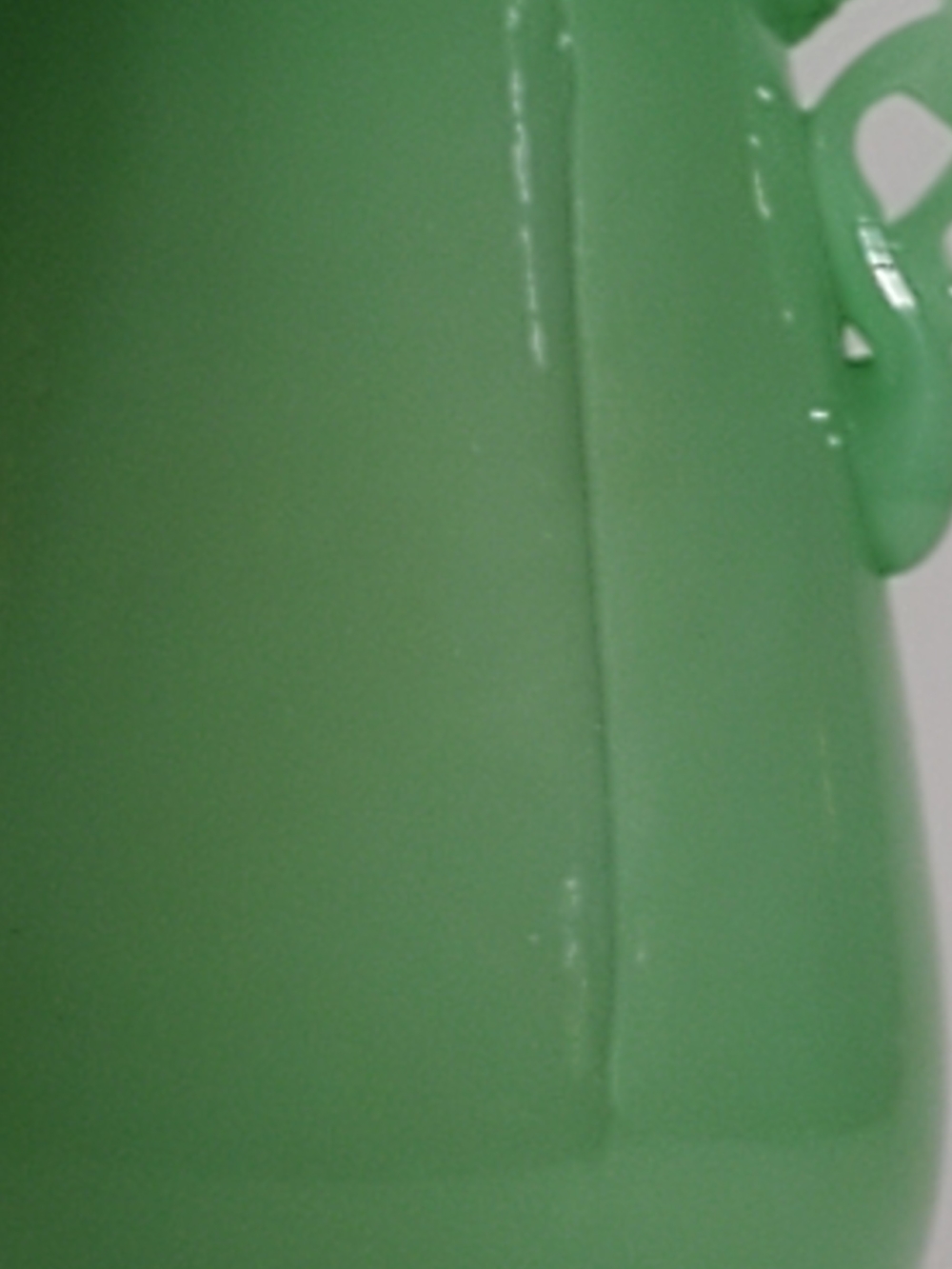 FREE WITH PURCHASE Decorative Jade Art Glass Vase with Sculpted Loop Handles - Picture 6 of 8